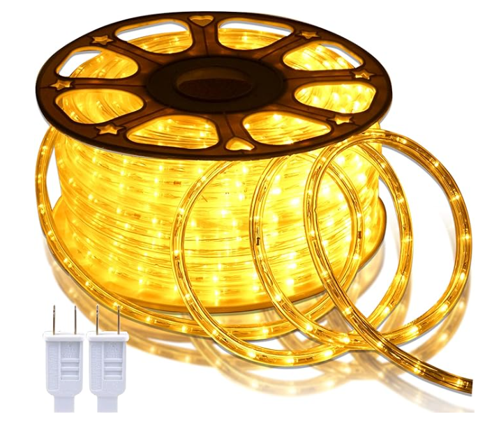 Маркуч на метър Топло Бял цвят с ЛЕД с контролер с 8 програми