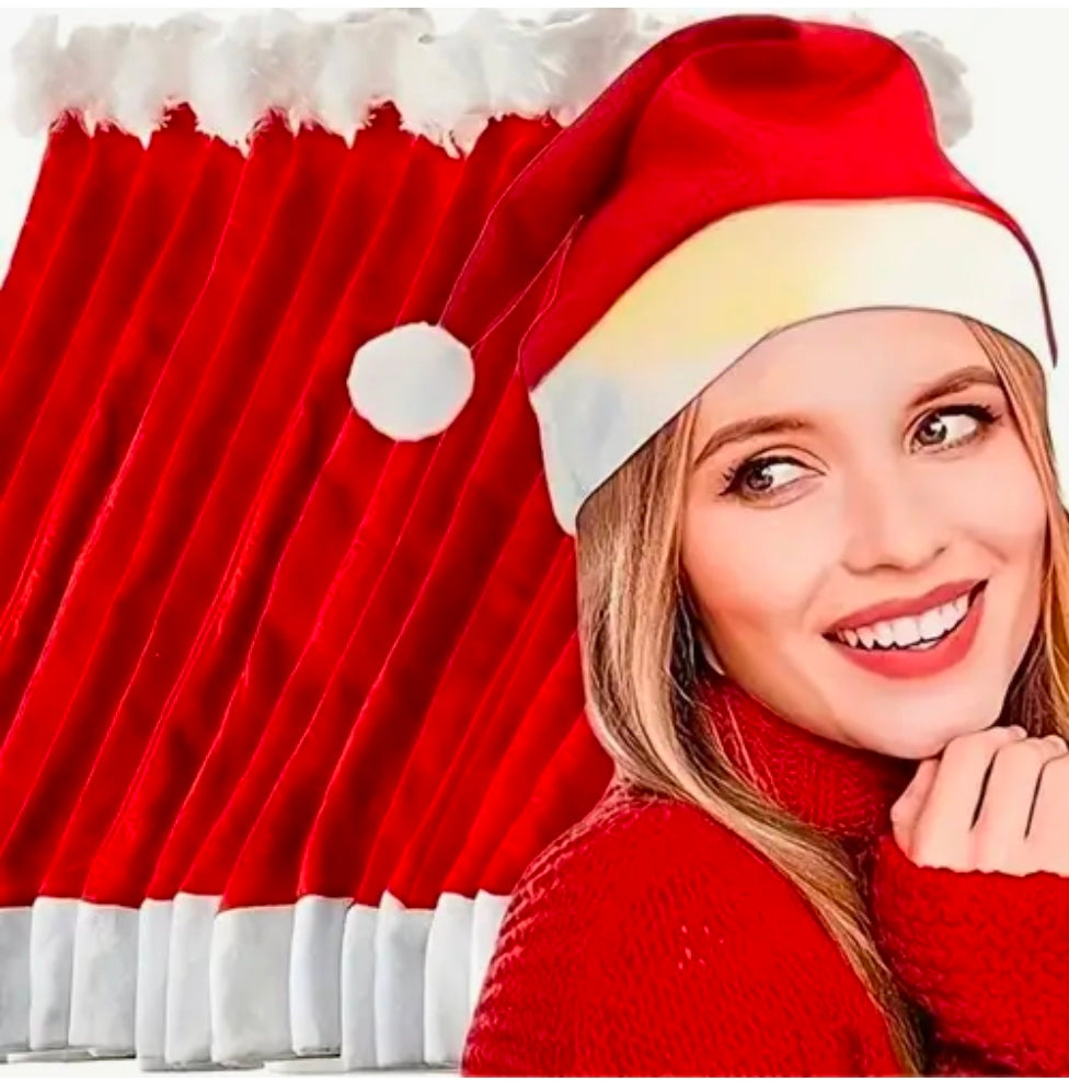 Коледна Шапка Дядо Коледа - Червен цвят