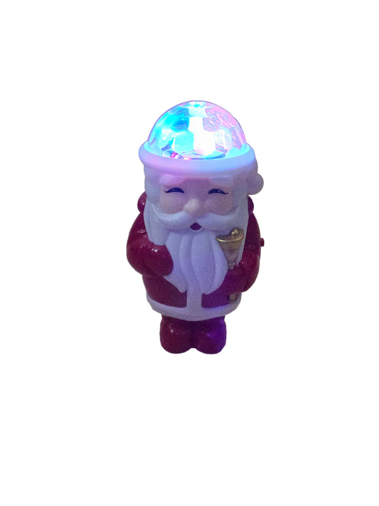 Светещ Дядо Коледа с Музика и Диско Лампа на Батерии