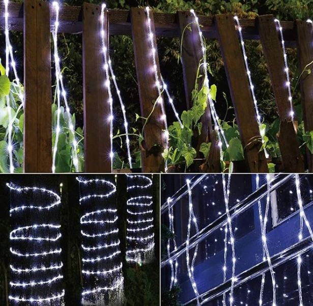 Бял LED Коледен светещ маркуч 100м за Външен монтаж