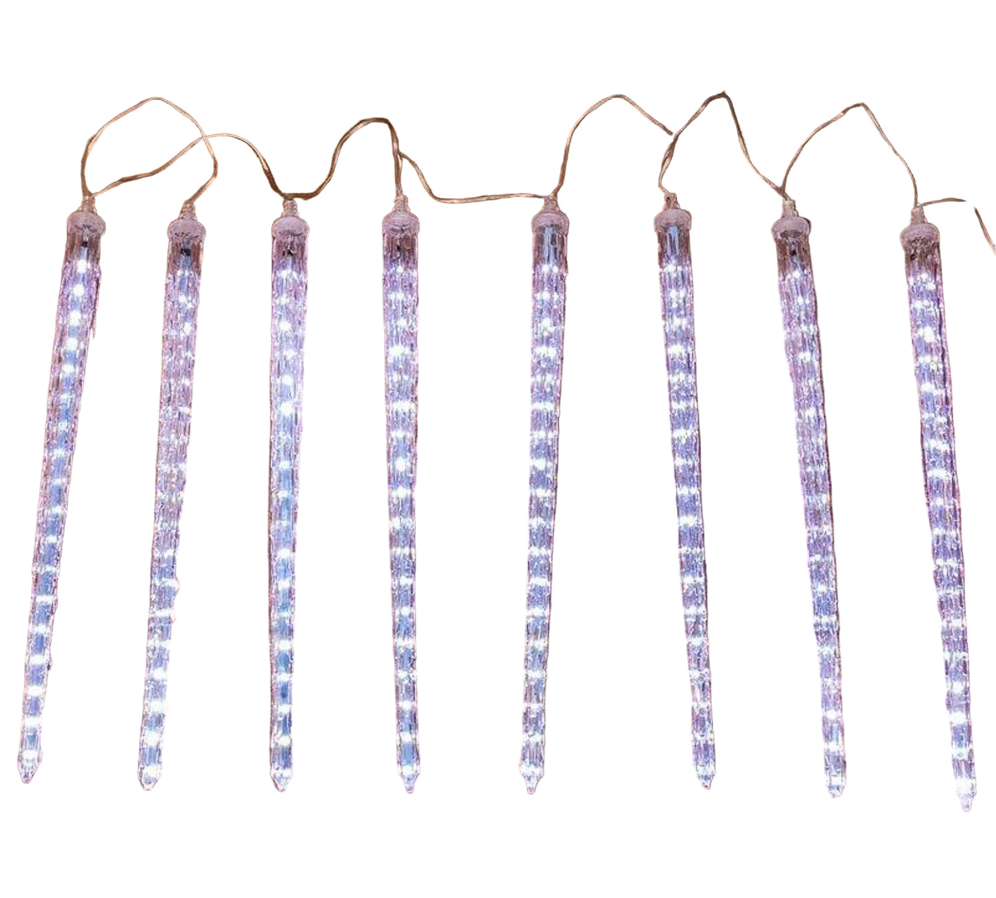 LED Kоледни Висулки Падащ Сняг, 30 см Висящи, Бял цвят 2.50м