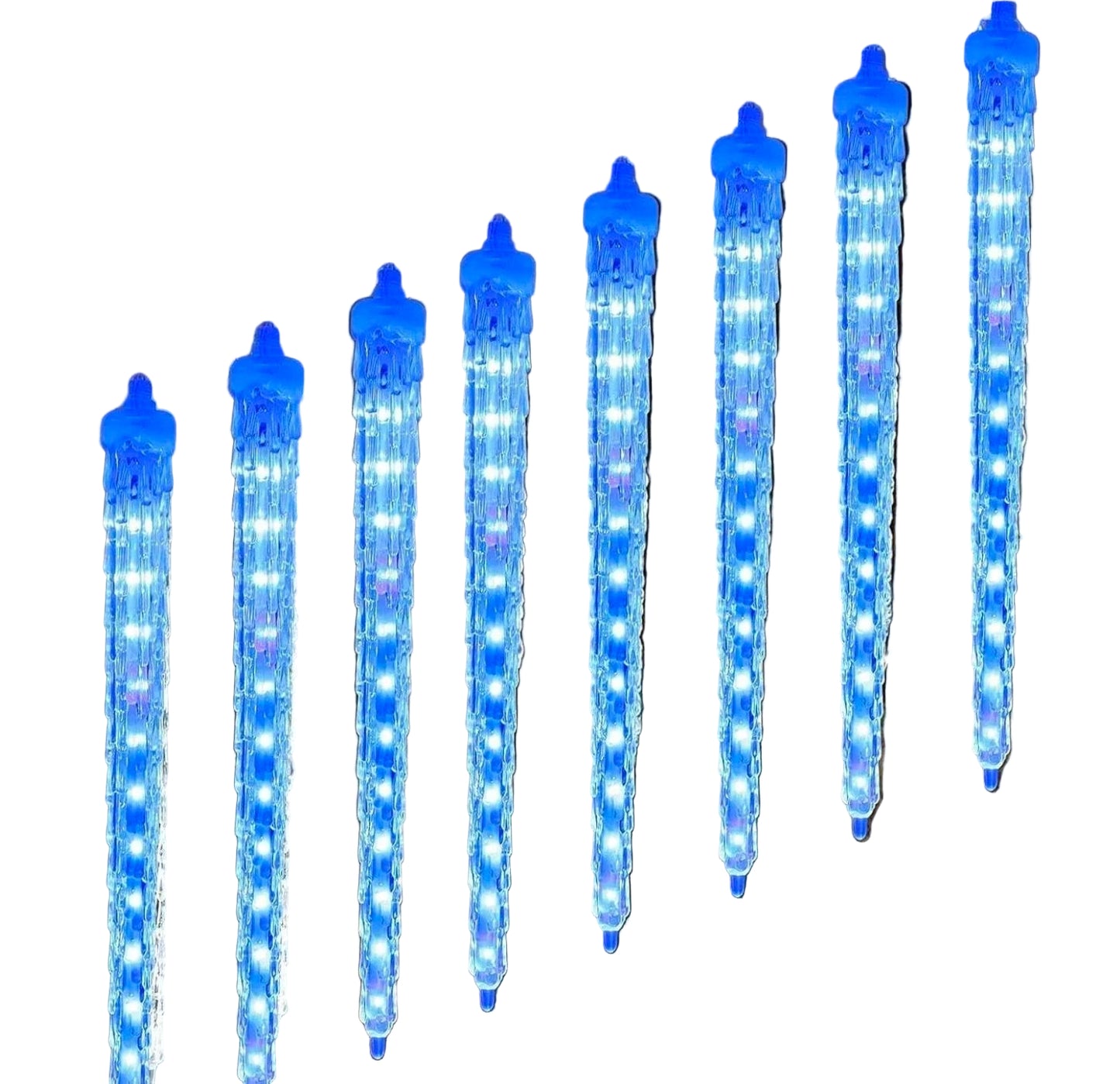 LED Kоледни Висулки Падащ Сняг, 30 см Висящи, Син цвят 2.50м