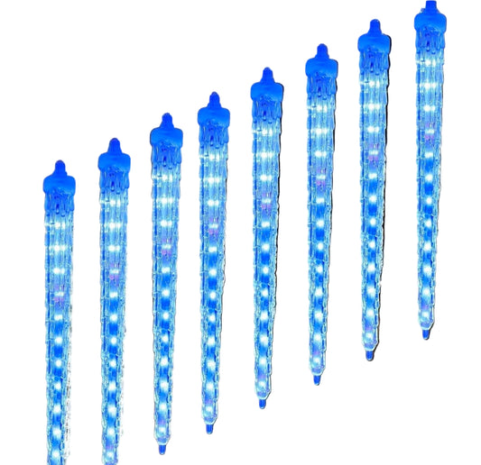 LED Kоледни Висулки Падащ Сняг, 30 см Висящи, Син цвят 2.50м