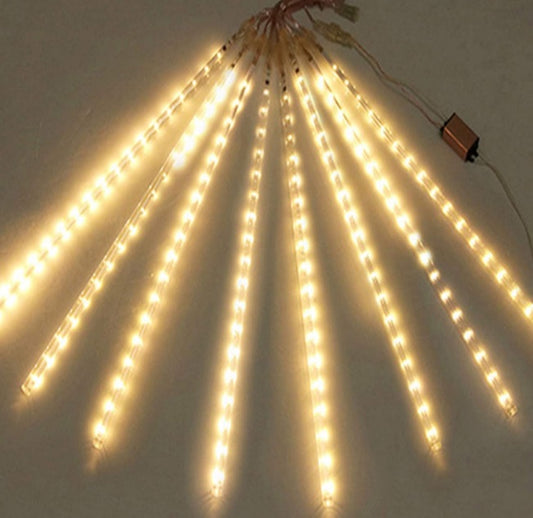 ЛЕД Kоледни лампички Падащ Сняг, 50 см Висулки, Топло бял цвят, Светлини за украса