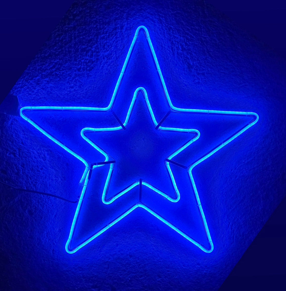 Неонова LED Звезда 45см Бяла | Светеща Декорация за Коледа