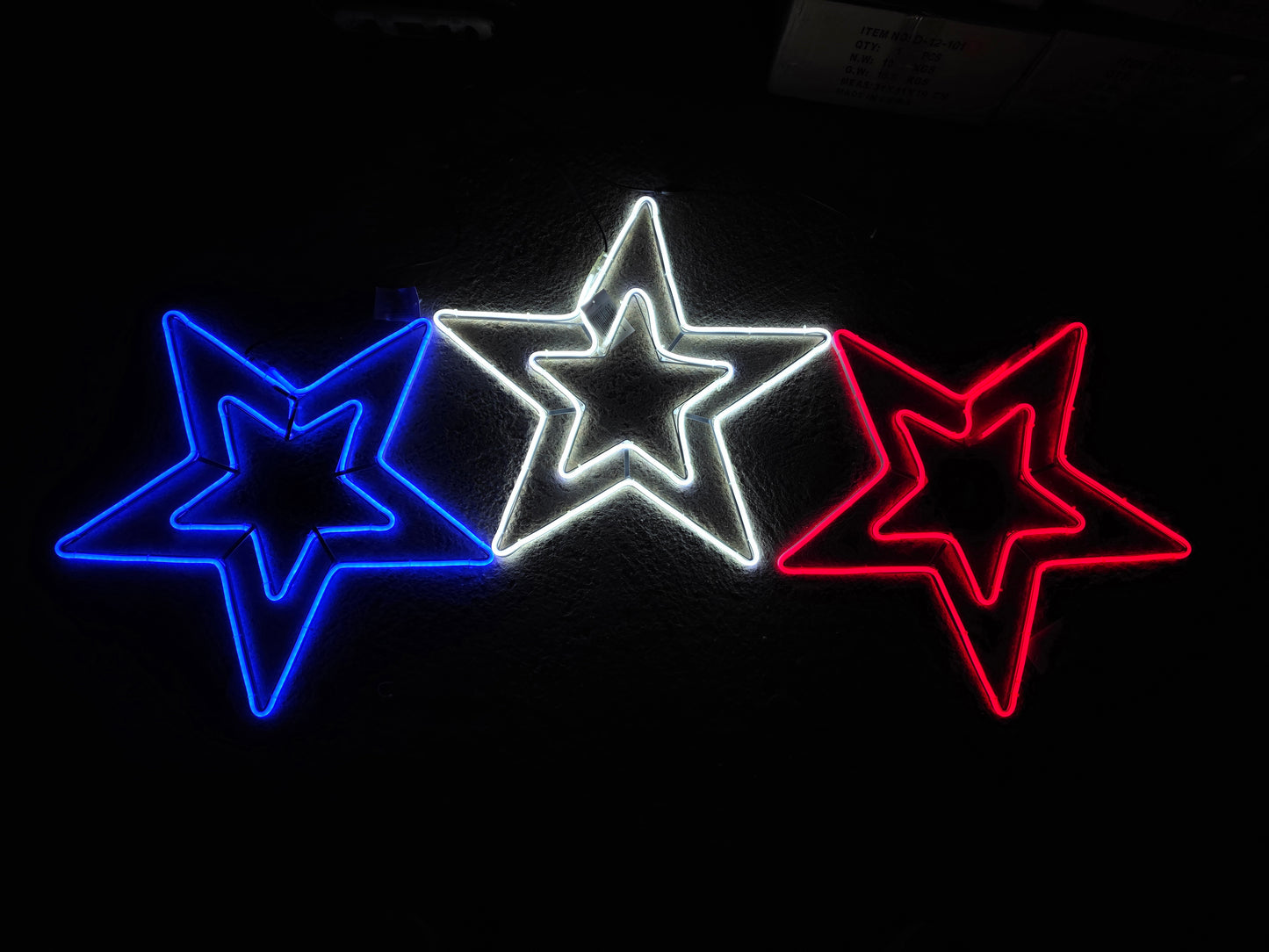 Неонова LED Звезда 45см Бяла | Светеща Декорация за Коледа